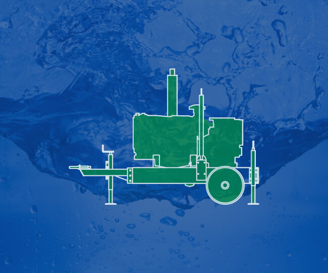 Motopompe autodescanti con motore acqua su base fissa 12-18"