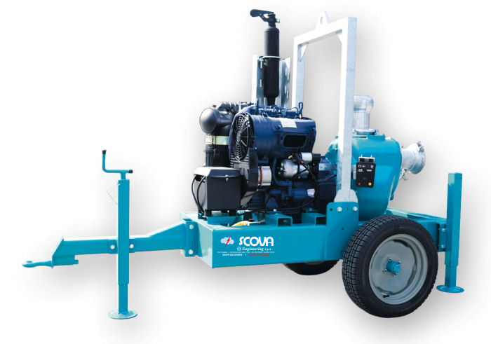 Motopompe AUTOADESCANTI con motore acqua su Carrello